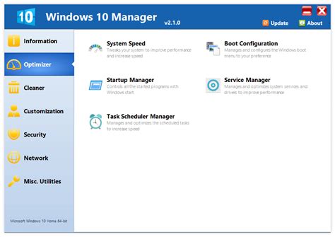 Independent access of Portable Yamicsoft Windows 10 Manager 3. 4